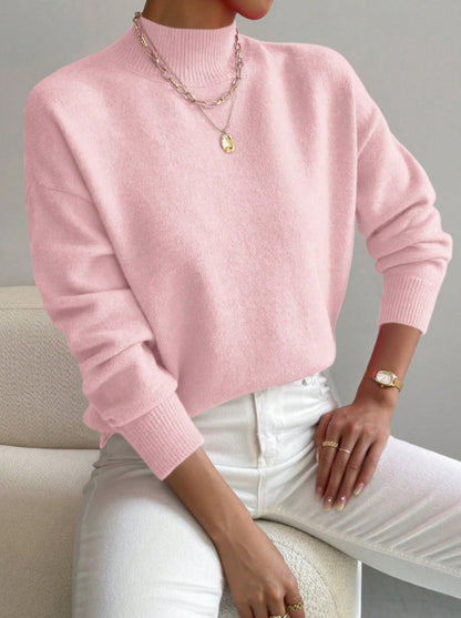 Half-neck pullover sweater