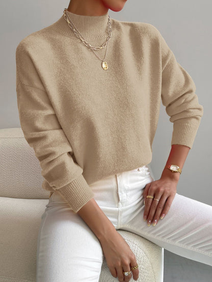 Half-neck pullover sweater