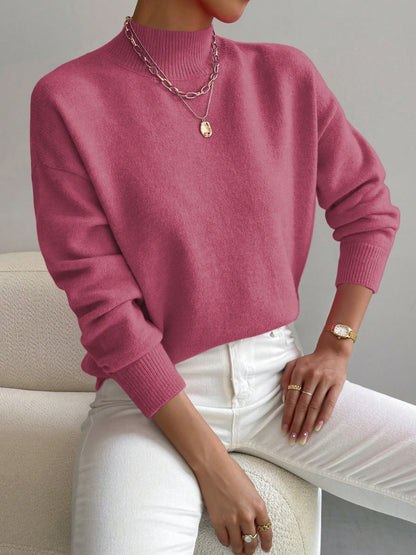 Half-neck pullover sweater