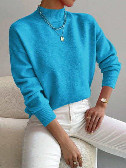 Half-neck pullover sweater