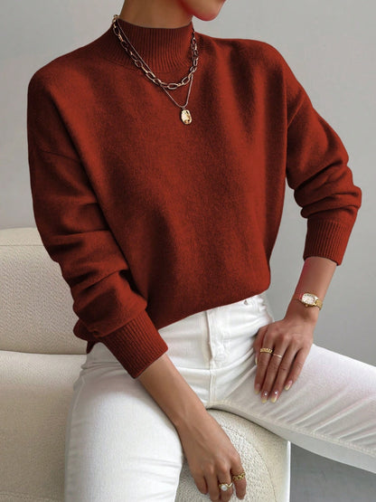 Half-neck pullover sweater