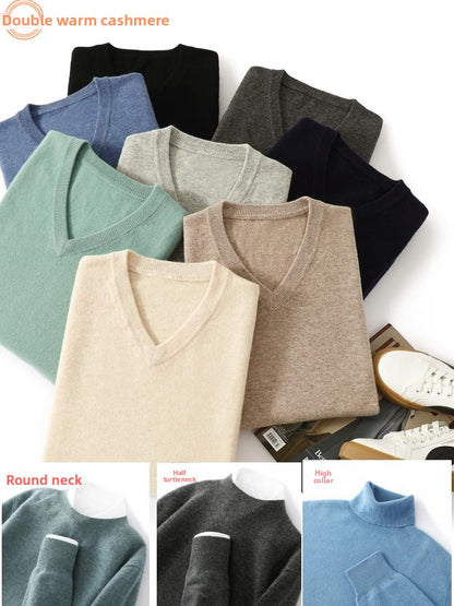 Half-neck wool sweater