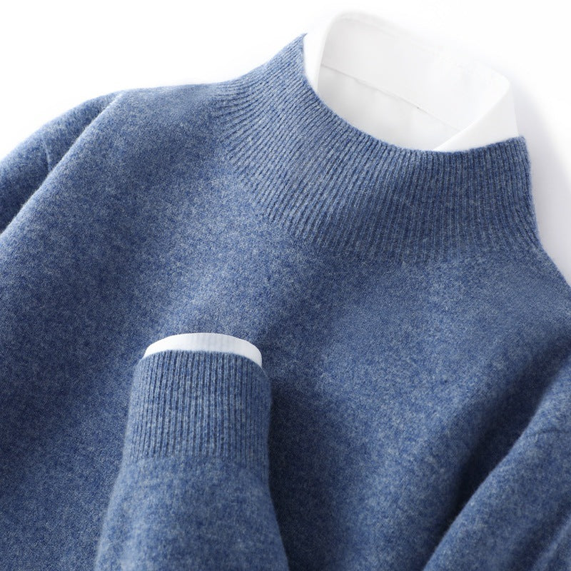 Half-neck wool sweater