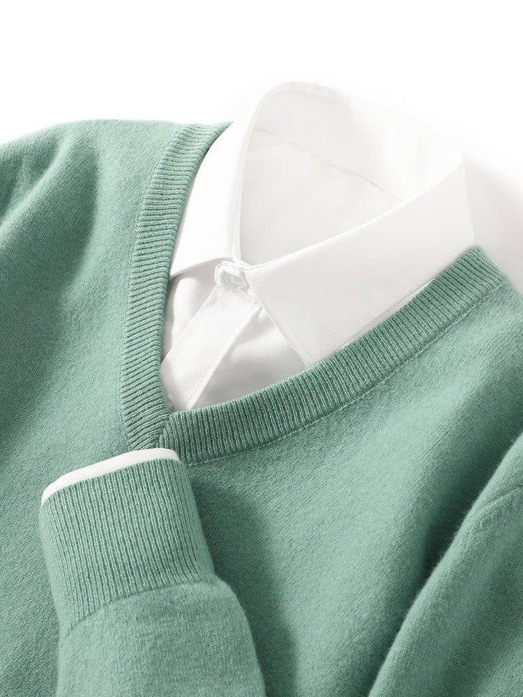 Half-neck wool sweater