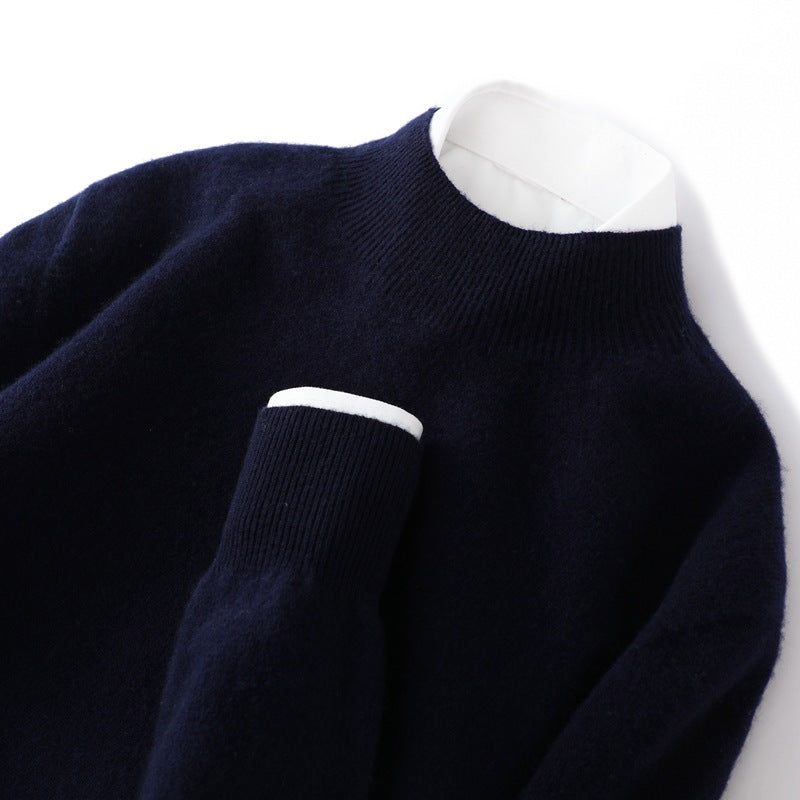 Half-neck wool sweater
