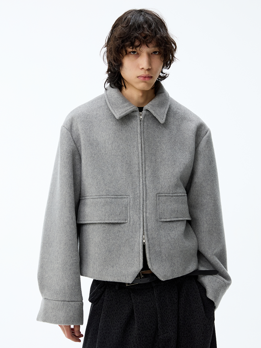 Half-padded wool jacket
