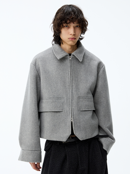Half-padded wool jacket