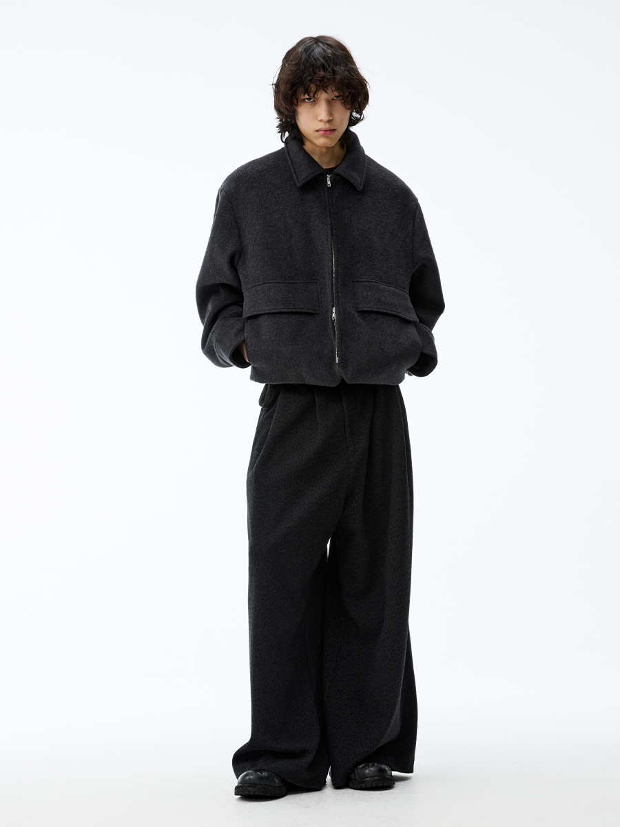 Half-padded wool jacket