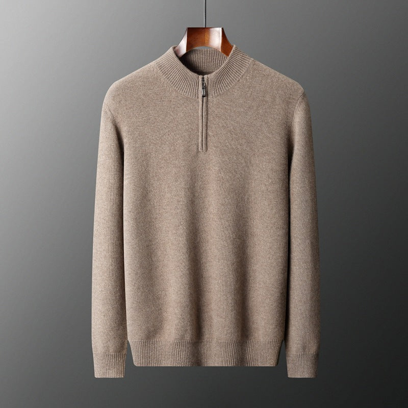 Half-turtleneck casual sweater
