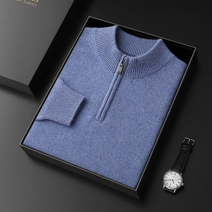 Half-turtleneck casual sweater