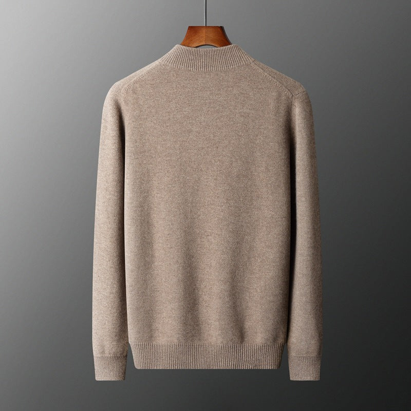 Half-turtleneck casual sweater