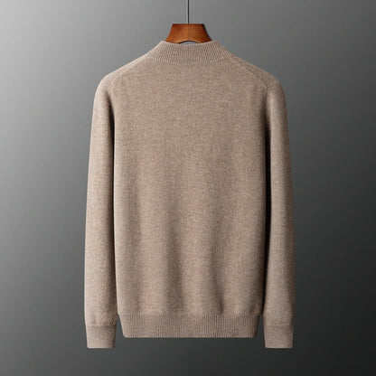 Half-turtleneck casual sweater