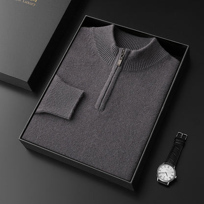 Half-turtleneck casual sweater