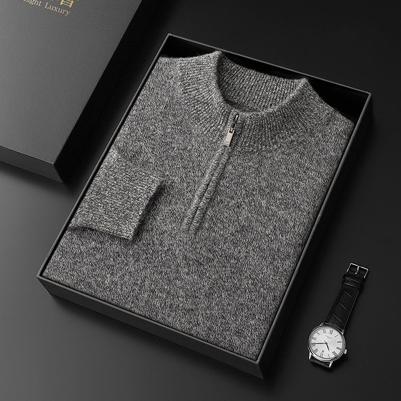 Half-turtleneck casual sweater