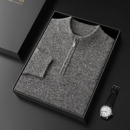 Half-turtleneck casual sweater
