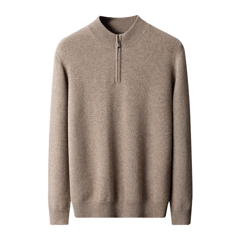 Half-turtleneck casual sweater