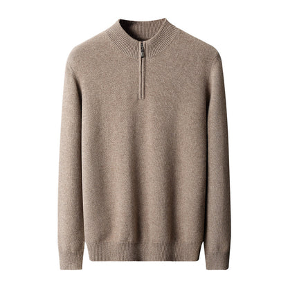 Half-turtleneck casual sweater