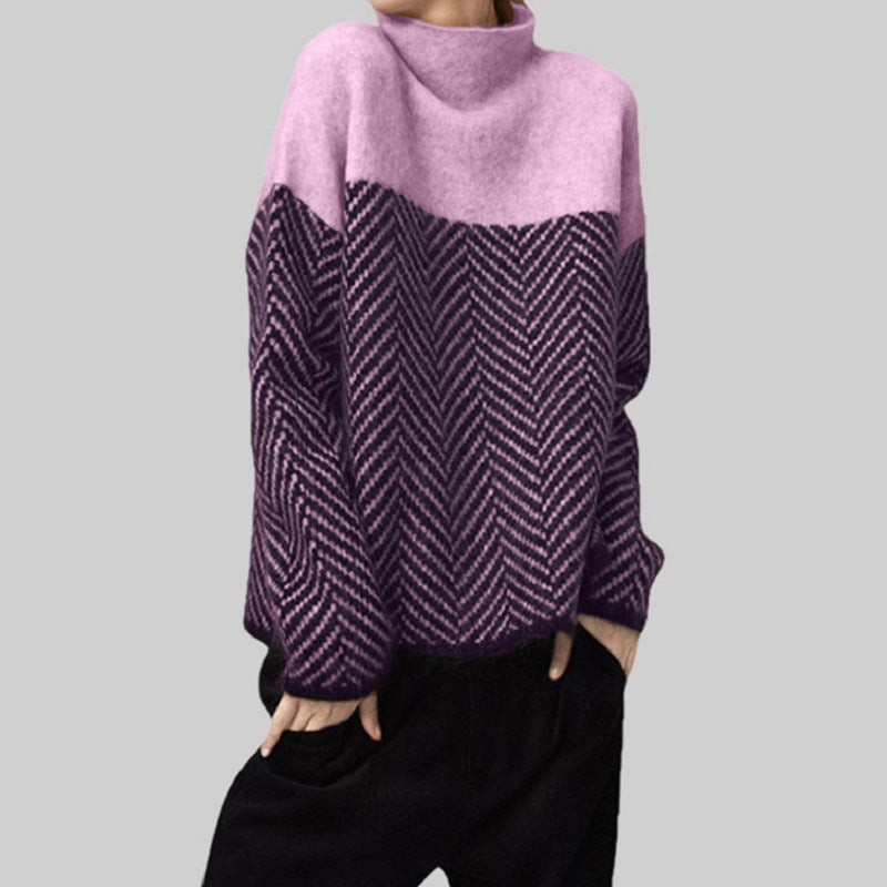 Half Turtleneck Knitwear Loose Pullover Sweater