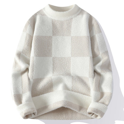 half turtleneck sweater men's