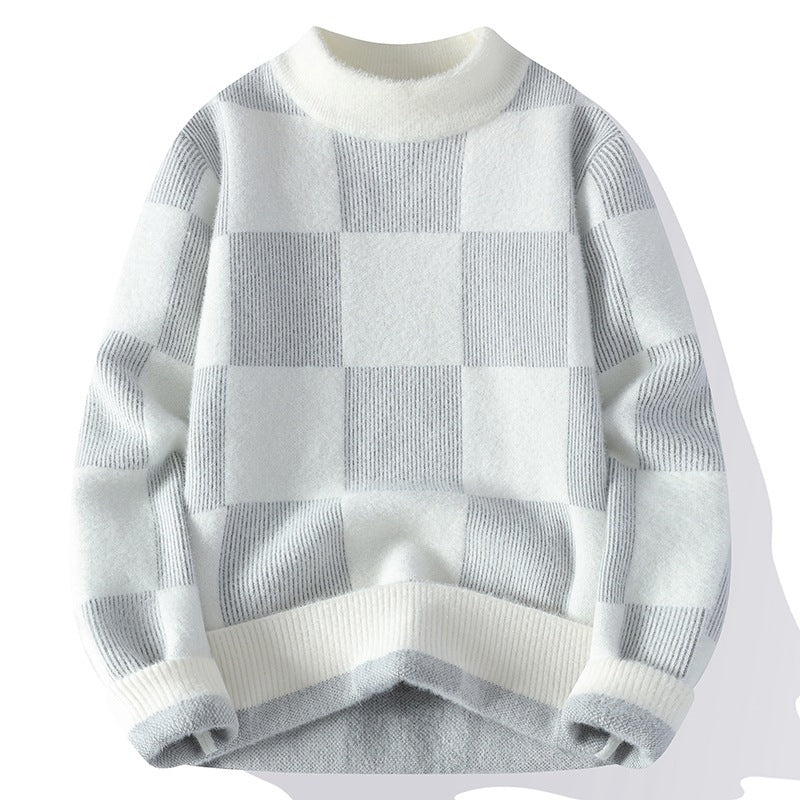half turtleneck sweater men's