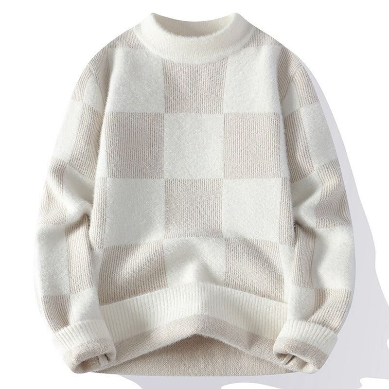 half turtleneck sweater men's
