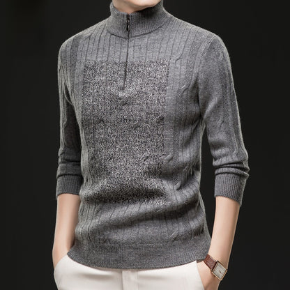 Half-zip knitted sweater