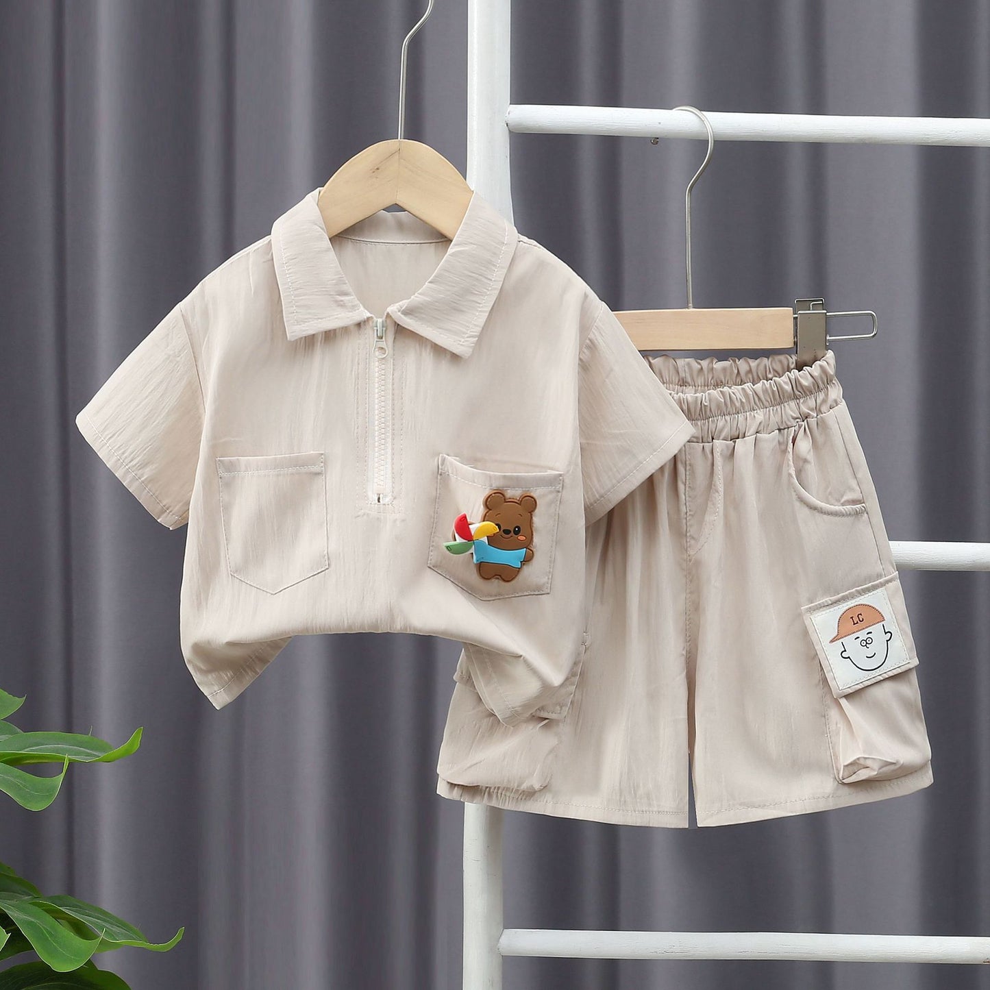 Half-Zip Two-Piece Set