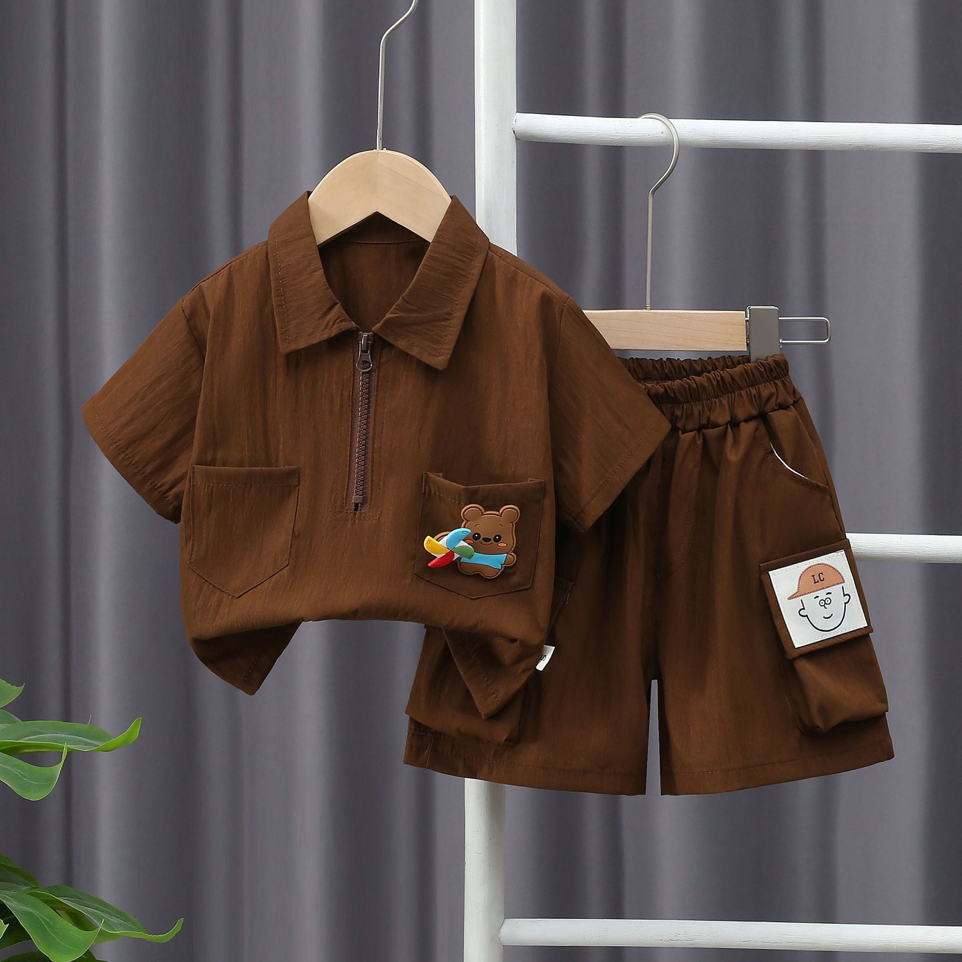 Half-Zip Two-Piece Set
