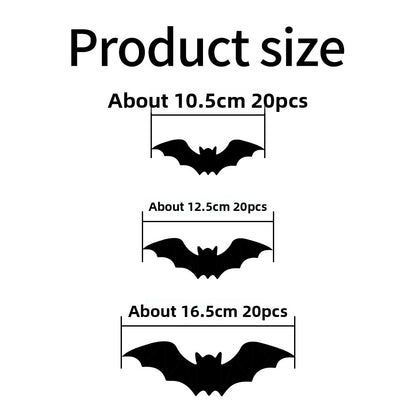 Halloween 3D Spider Bat LED Flashing Wall Stickers Decoration