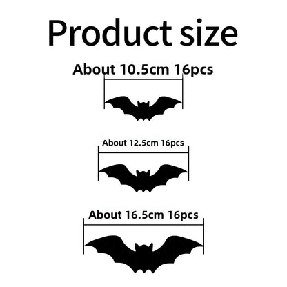 Halloween 3D Spider Bat LED Flashing Wall Stickers Decoration