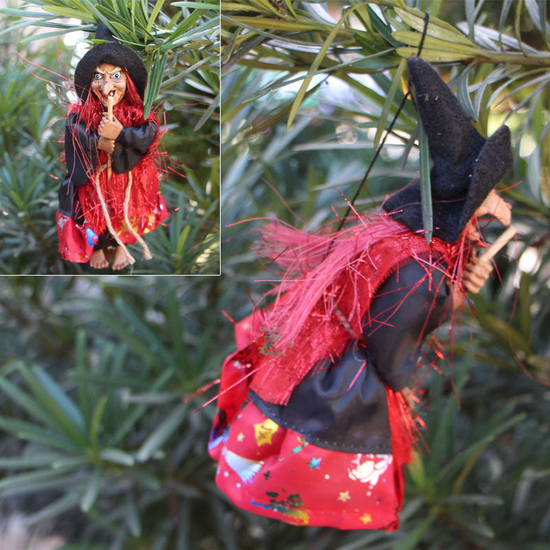Halloween bar vintage witch ornaments broom haunted