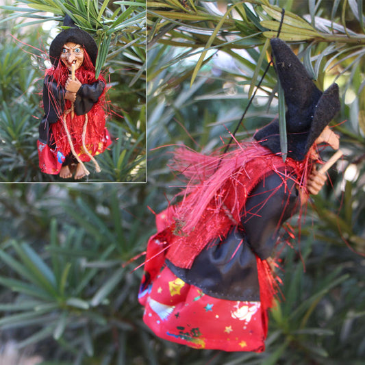 Halloween bar vintage witch ornaments broom haunted
