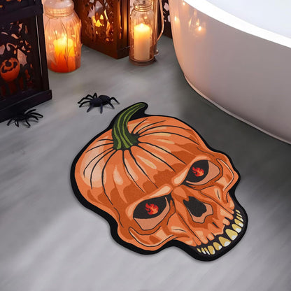 Halloween Bat-Shaped Soft Absorbent Rug