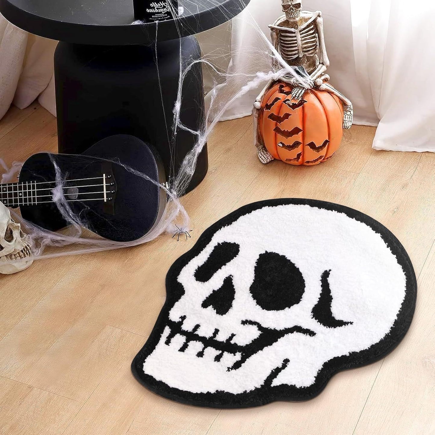 Halloween Bat-Shaped Soft Absorbent Rug