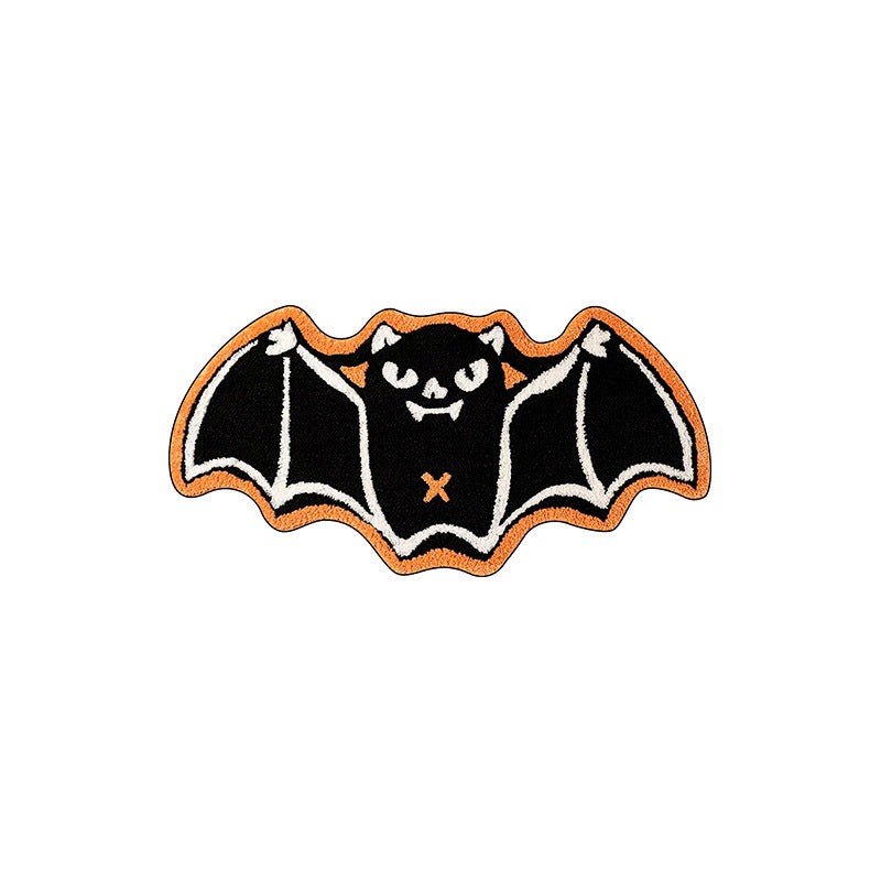 Halloween Bat-Shaped Soft Absorbent Rug