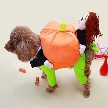 Halloween Christmas Pet Dog Costume Pumpkin