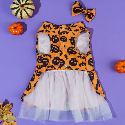 Halloween Christmas Pet Dog Dress Wizard Skirt Bat Costume