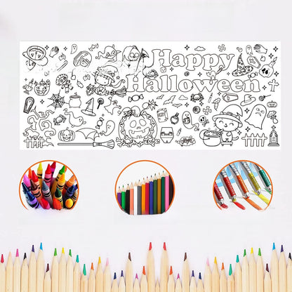 Halloween Coloring Poster for Kids