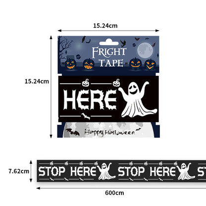 Halloween decoration isolation WARNING tape WARNING