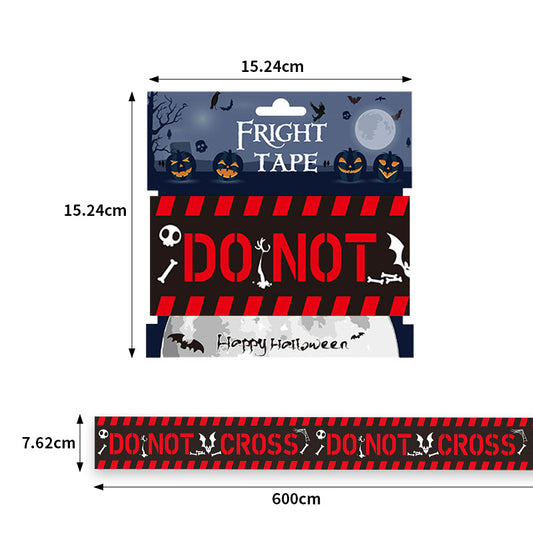 Halloween decoration isolation WARNING tape WARNING