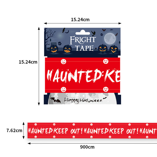 Halloween decoration isolation WARNING tape WARNING