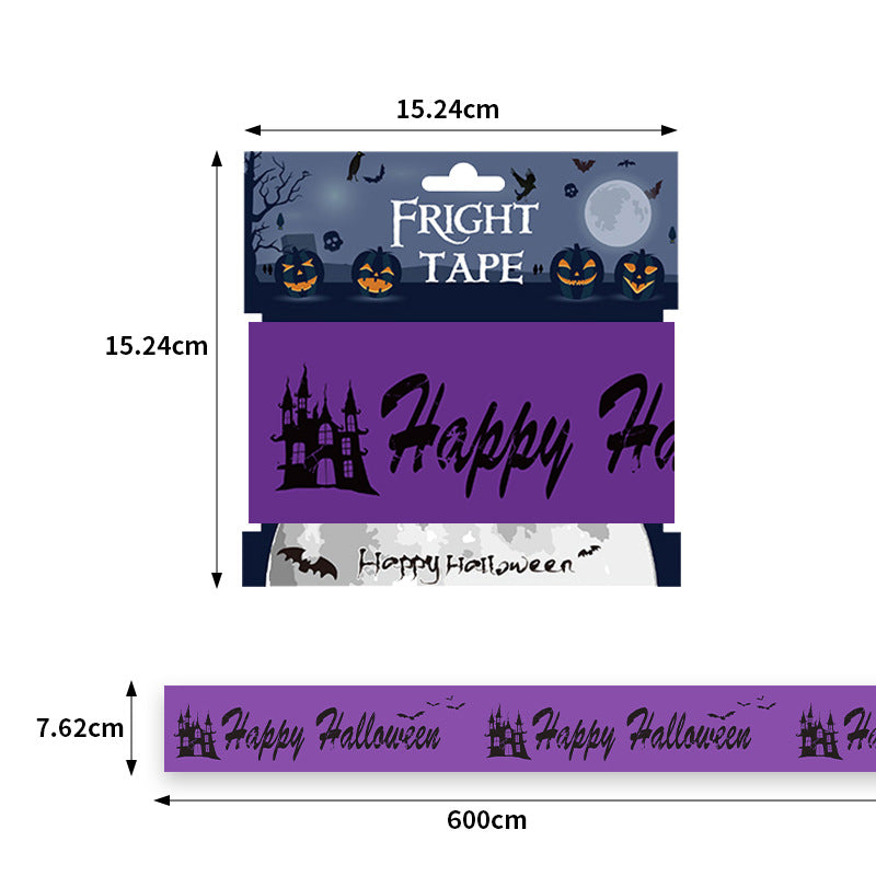 Halloween decoration isolation WARNING tape WARNING