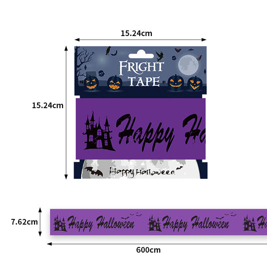 Halloween decoration isolation WARNING tape WARNING