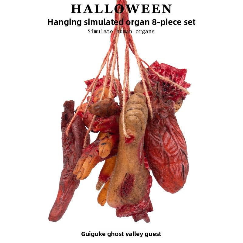 Halloween Decoration Props Realistic Broken Hands and Feet Hanging Chains