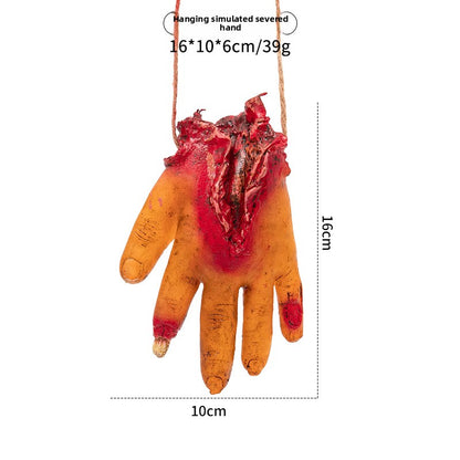 Halloween Decoration Props Realistic Broken Hands and Feet Hanging Chains