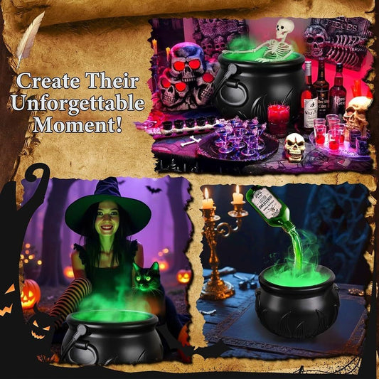 Halloween Flame Witch Bucket Indoor Decoration