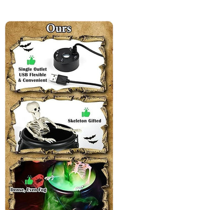 Halloween Flame Witch Bucket Indoor Decoration