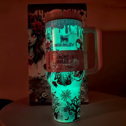 Halloween Glow-in-the-Dark 40oz Stainless Steel Vacuum Thermos
