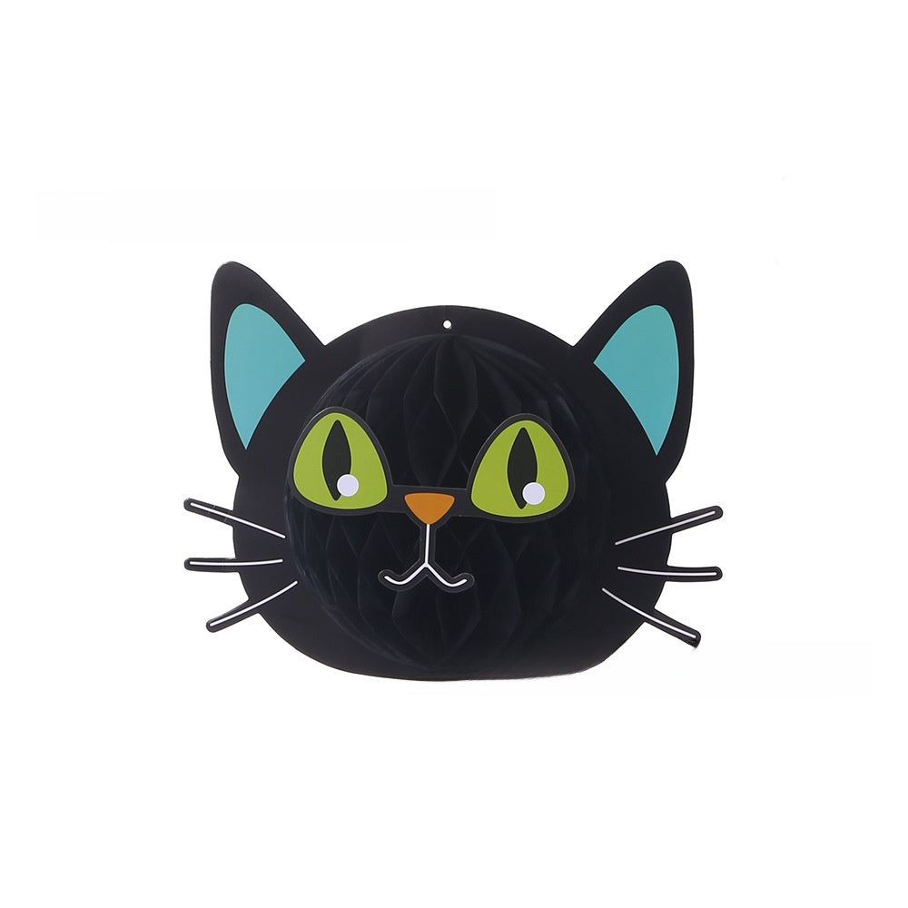 Halloween Honeycomb Ball Pendant Witch Spider