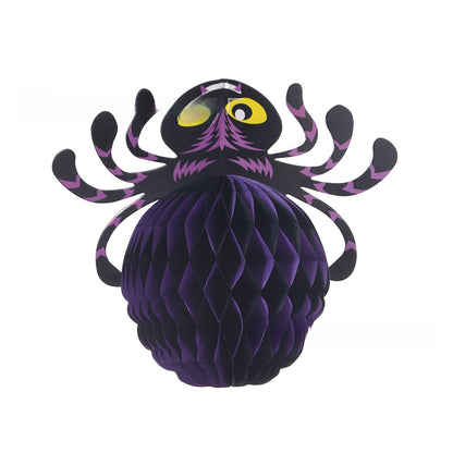 Halloween Honeycomb Ball Pendant Witch Spider